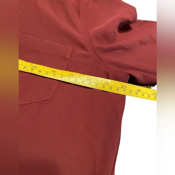 Equipment Burgundy Long Sleeve Button Down Shirt - Picture 7 of 8